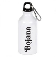 Učitajte sliku u galeriji, Aluminijumska flašica za vodu sa štampom - bela