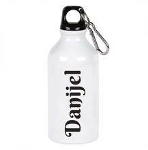 Učitajte sliku u galeriji, Aluminijumska flašica za vodu sa štampom - bela