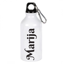 Učitajte sliku u galeriji, Aluminijumska flašica za vodu sa štampom - bela