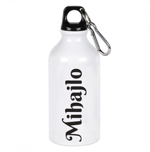 Učitajte sliku u galeriji, Aluminijumska flašica za vodu sa štampom - bela