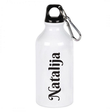 Učitajte sliku u galeriji, Aluminijumska flašica za vodu sa štampom - bela