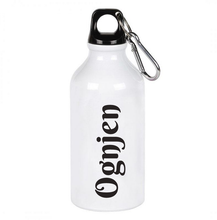 Učitajte sliku u galeriji, Aluminijumska flašica za vodu sa štampom - bela