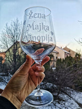 Učitajte sliku u galeriji, Čaša za vino "Žena, Majka, Vinopija"