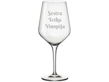 Učitajte sliku u galeriji, Čaša za vino "Sestra. Tetka. Vinopija"