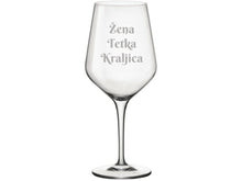 Učitajte sliku u galeriji, Čaša za vino &quot;Žena tetka kraljica&quot;

